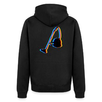 vacuum cleaner - Unisex Premium Organic Zip Hoodie - black - Back - Nico (187cm)
