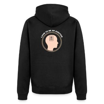 AUDITEUR ECONOMIQUE - Auditeur - Audit - Veste à capuche bio Premium Unisexe - noir - Dos - Nico (187cm)