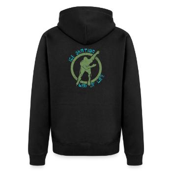 Patinage - Veste à capuche bio Premium Unisexe - noir - Dos - Nico (187cm)