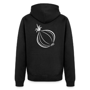 Oignon Onion Légumes Veggie - Veste à capuche bio Premium Unisexe - noir - Dos - Nico (187cm)
