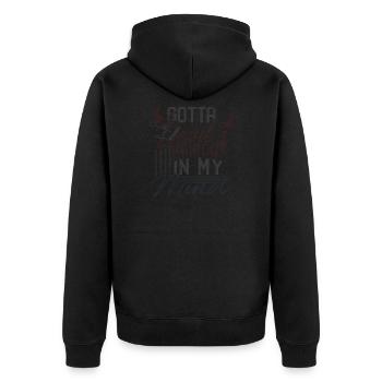 Barber Christmas birthday gift idea - Unisex Premium Organic Zip Hoodie - black - Back - Nico (187cm)