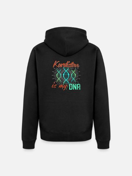 Kurdistan home gift idea - Unisex Premium Organic Zip Hoodie - black
