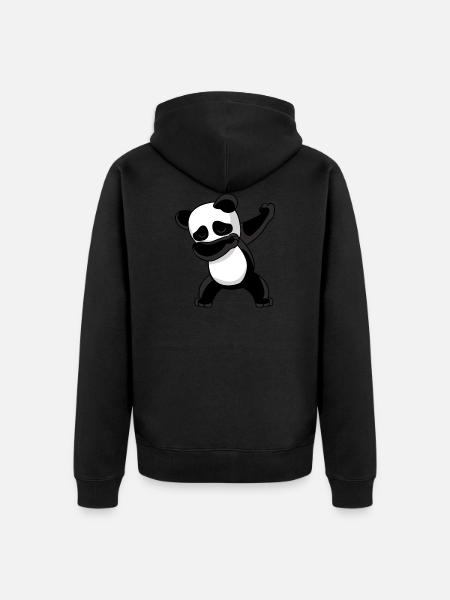 Dabbing Dab Panda - Unisex Premium Bio Zip Hoodie - Schwarz