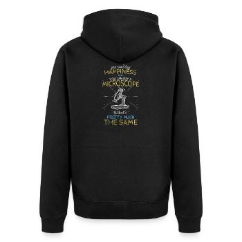 Microscope Biology Joy - Veste à capuche bio Premium Unisexe - noir - Dos - Nico (187cm)