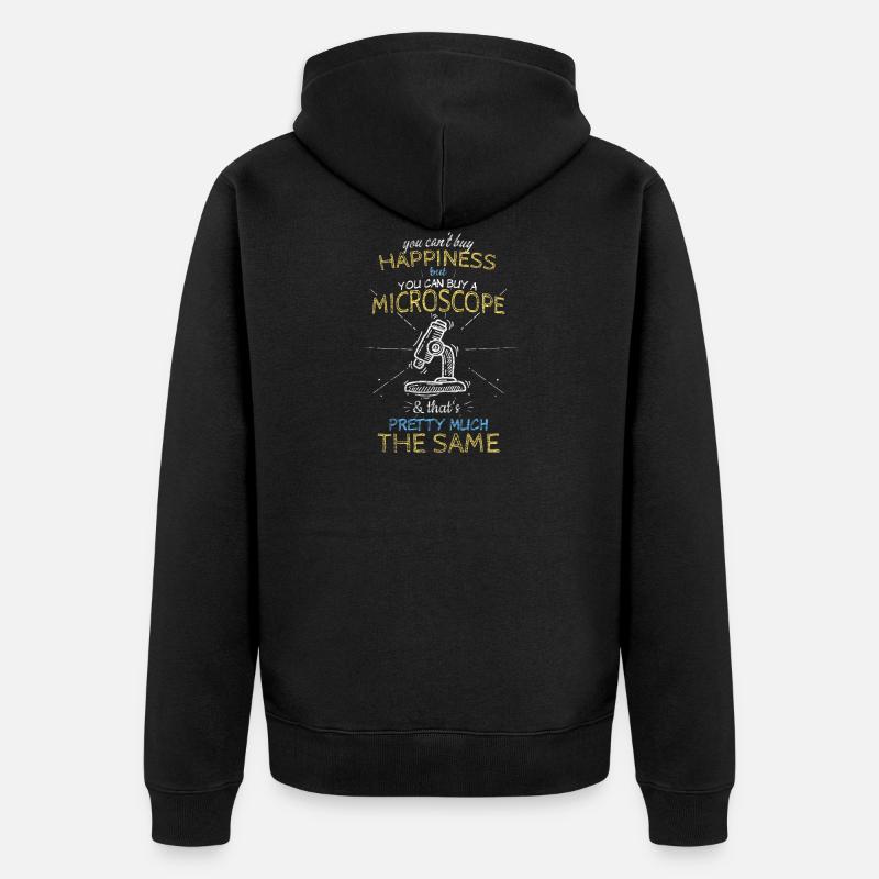 Microscope Biology Joy - Veste à capuche bio Premium Unisexe - noir