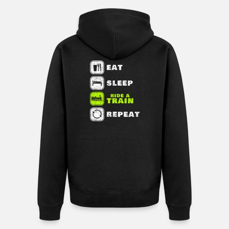 train - Veste à capuche bio Premium Unisexe - noir