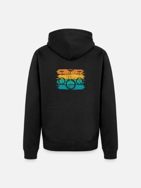 unicycle - Unisex Premium Organic Zip Hoodie - black