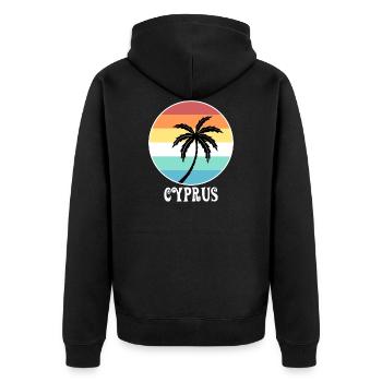 Chypre - Veste à capuche bio Premium Unisexe - noir - Dos - Nico (187cm)