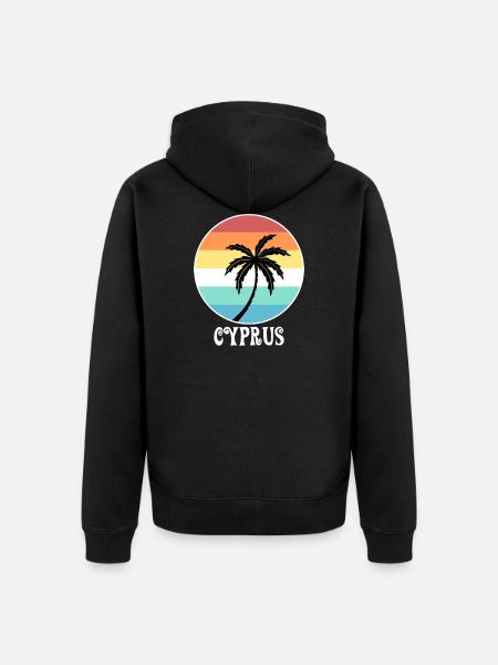 Zypern - Unisex Premium Bio Zip Hoodie - Schwarz