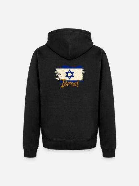 Israël - Veste à capuche bio Premium Unisexe - noir
