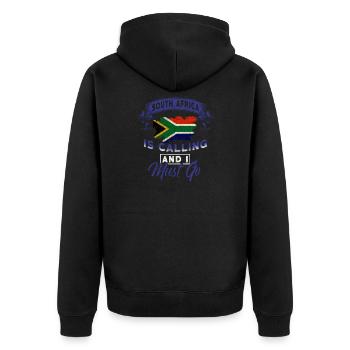Afrique du Sud - Veste à capuche bio Premium Unisexe - noir - Dos - Nico (187cm)
