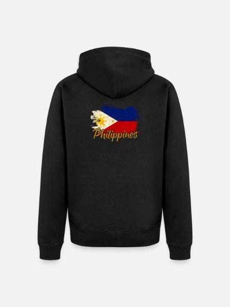 Philippines - Unisex Premium Organic Zip Hoodie - black