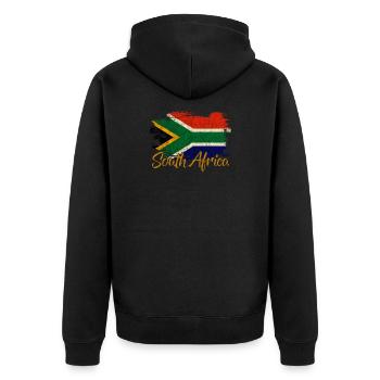 Afrique du Sud - Veste à capuche bio Premium Unisexe - noir - Dos - Nico (187cm)