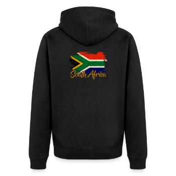 Afrique du Sud - Veste à capuche bio Premium Unisexe - noir - Dos - Nico (187cm)