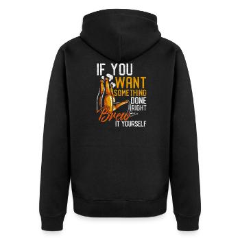 Brasseur de bière - Veste à capuche bio Premium Unisexe - noir - Dos - Nico (187cm)
