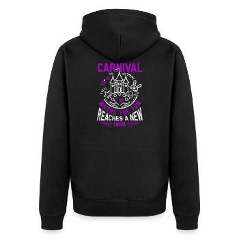 carnaval - Veste à capuche bio Premium Unisexe - noir - Dos - Nico (187cm)