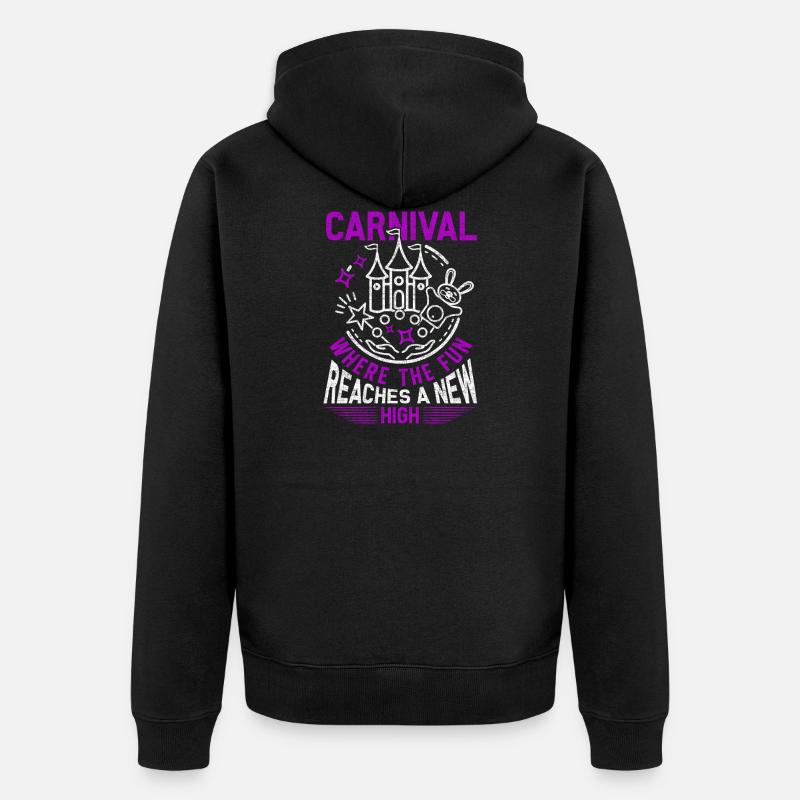 Karneval - Unisex Premium Bio Zip Hoodie - Schwarz