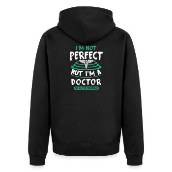 médecin - Veste à capuche bio Premium Unisexe - noir - Dos - Nico (187cm)
