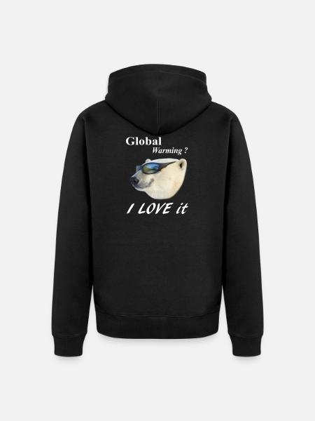 Global opvarmning Isbjørn Is global opvarmning - Premium økologisk unisex-hættejakke - sort