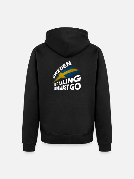 Sweden - Unisex Premium Organic Zip Hoodie - black