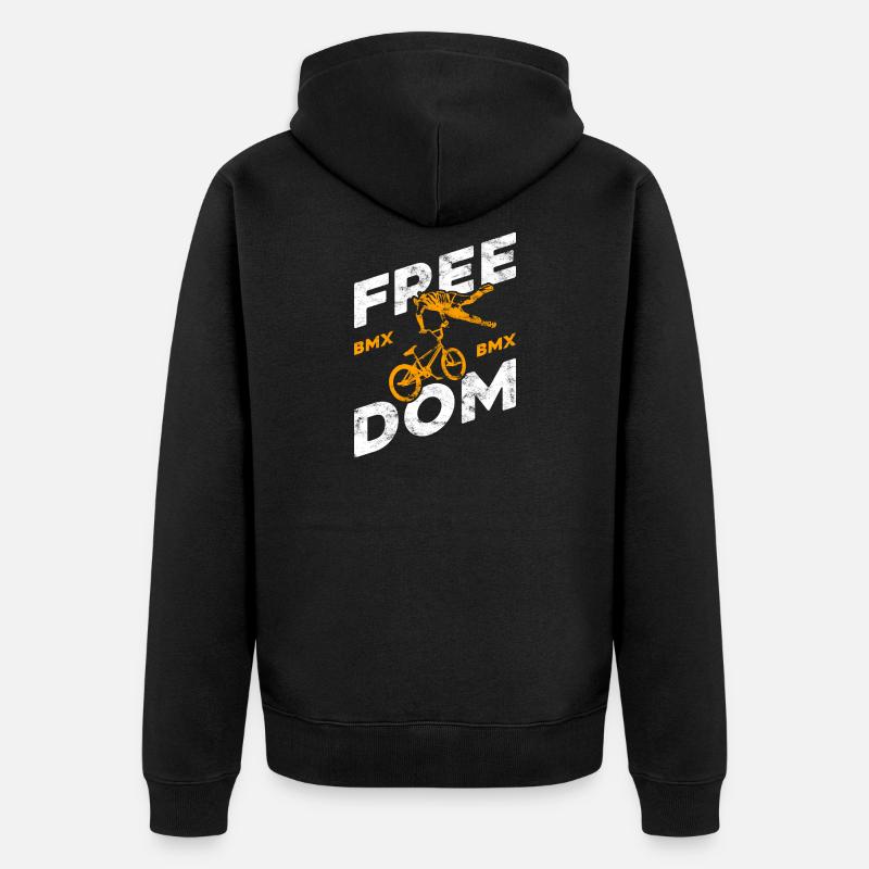 BMX - Unisex Premium Bio Zip Hoodie - Schwarz