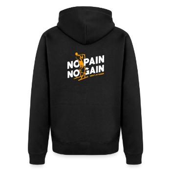 Homme de remise en forme - Veste à capuche bio Premium Unisexe - noir - Dos - Nico (187cm)