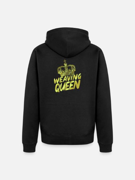 Weben Webstuhl Nähen Garn Geschenkidee - Unisex Premium Bio Zip Hoodie - Schwarz