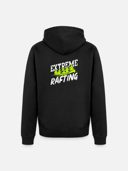 Rafting Floss - Unisex Premium Bio Zip Hoodie - Schwarz