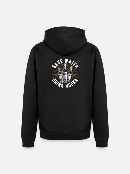 vodka - Veste à capuche bio Premium Unisexe - noir