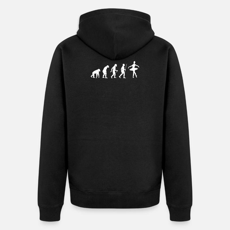 2571 Evolution Ballett - Unisex Premium Bio Zip Hoodie - Schwarz