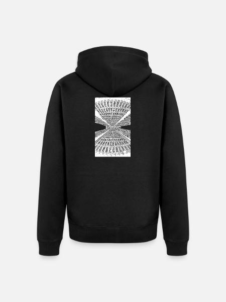 Abstract lines - Unisex Premium Organic Zip Hoodie - black