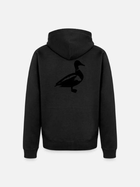 Duck mallard - Unisex Premium Organic Zip Hoodie - black