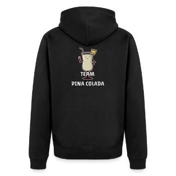 Pina Colada Funny Team Cocktail de boissons drôle - Veste à capuche bio Premium Unisexe - noir - Dos - Nico (187cm)