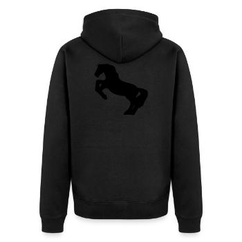 cheval - Veste à capuche bio Premium Unisexe - noir - Dos - Nico (187cm)