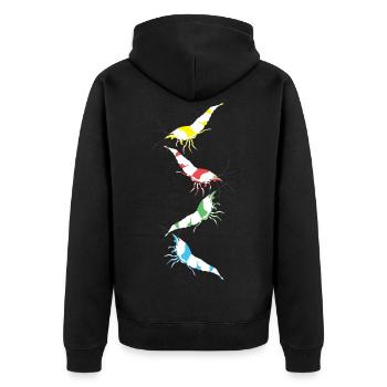 Aquarium - Unisex Premium Organic Zip Hoodie - black - Back - Nico (187cm)