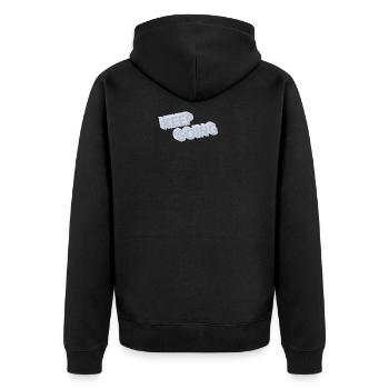 Spruch Motivation keep going Geschenk Illustration - Unisex Premium Bio Zip Hoodie - Schwarz - Hinten - Nico (187cm)