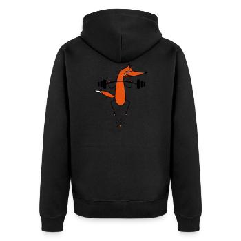 Smart weightlifter - Unisex Premium Organic Zip Hoodie - black - Back - Nico (187cm)