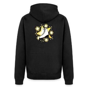 Étoile de patinage artistique jaune - Veste à capuche bio Premium Unisexe - noir - Dos - Nico (187cm)