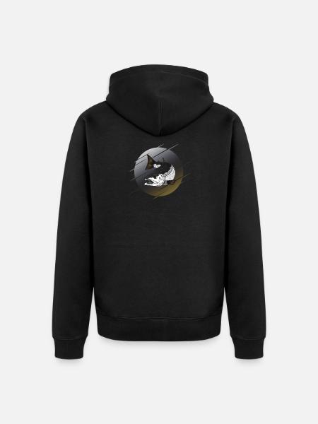 Sea trout fishing - Coastal Angler Mefo - Unisex Premium Organic Zip Hoodie - black