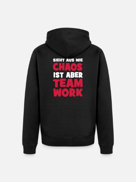 Teamwork - Unisex Premium Bio Zip Hoodie - Schwarz