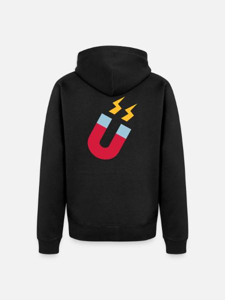 Magnet - Unisex Premium Organic Zip Hoodie - black