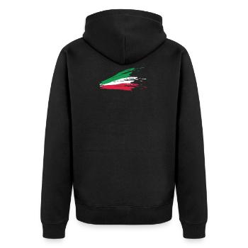 Italy Flag - Unisex Premium Organic Zip Hoodie - black - Back - Nico (187cm)