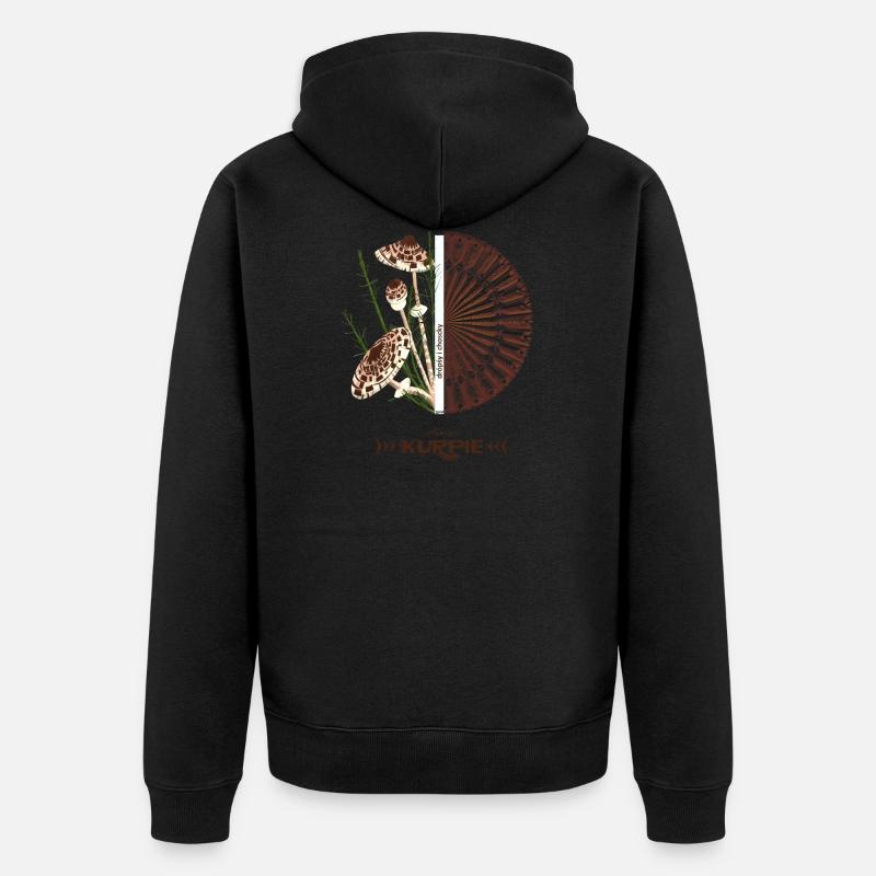 Kurpiowska Cutout Drops - KANS - Veste à capuche bio Premium Unisexe - noir
