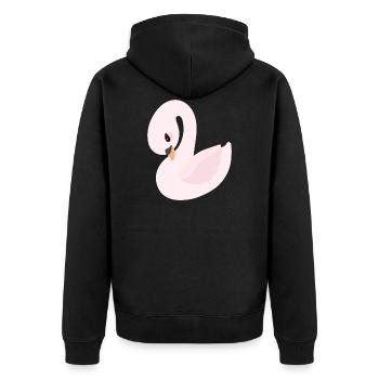 cygne - Veste à capuche bio Premium Unisexe - noir - Dos - Nico (187cm)