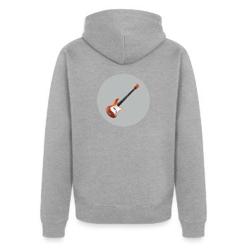 ELECTRIC BASS - Unisex Premium Organic Zip Hoodie - heather grey - Back - Nico (187cm)