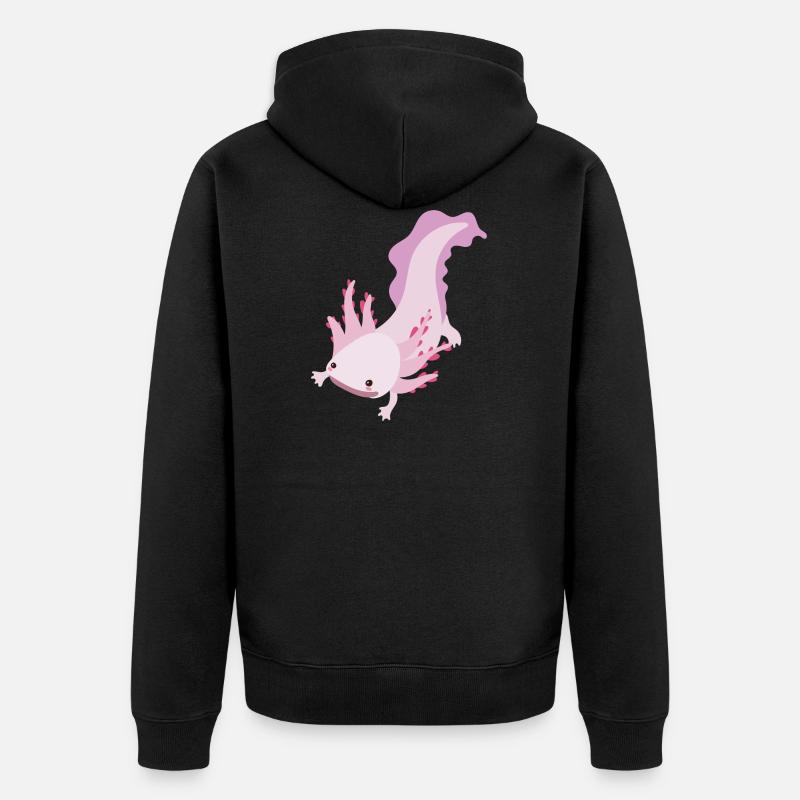 Axolotl - Veste à capuche bio Premium Unisexe - noir