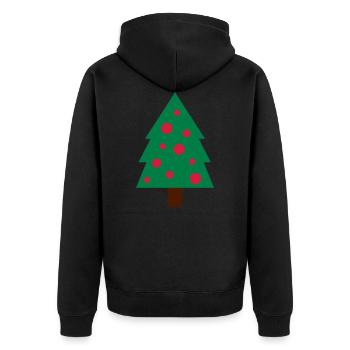 Christmas Tree / Christmas Tree / Tannenbaum - Unisex Premium Organic Zip Hoodie - black - Back - Nico (187cm)
