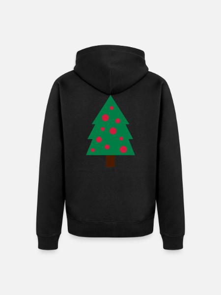 Christmas Tree / Weihnachtsbaum / Tannenbaum - Unisex Premium Bio Zip Hoodie - Schwarz