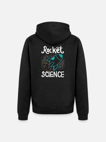 Rocket Science - Unisex Premium Organic Zip Hoodie - black