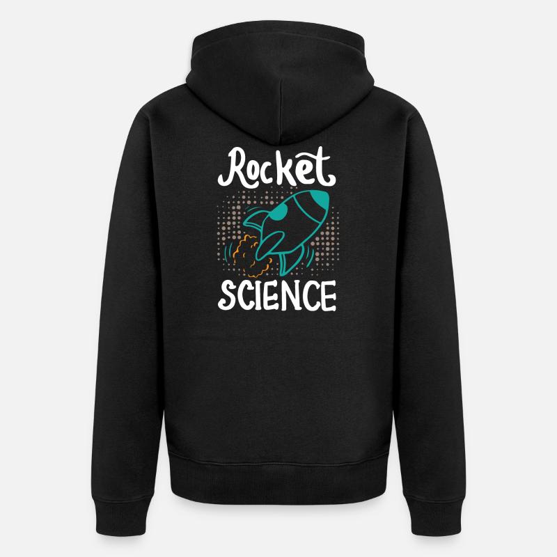 Rocket Science - Unisex Premium Bio Zip Hoodie - Schwarz